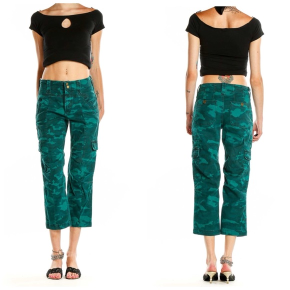 Anthropologie Pants - Anthropologie Austin Green Camo High Rise Cargo Pants